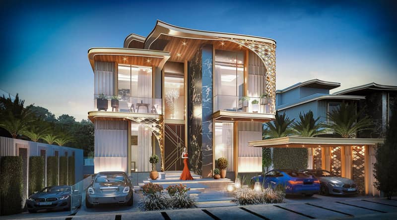 Живописная резиденция Gems Estates рядом с гольф-клубом, район Damac Hills, Дубай, ОАЭ — фото 7