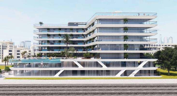 Residence Miami 2 with swimming pools and a green area close to Dubai Marina, Jumeriah Village Triangle, Dubai, UAE — photo 6