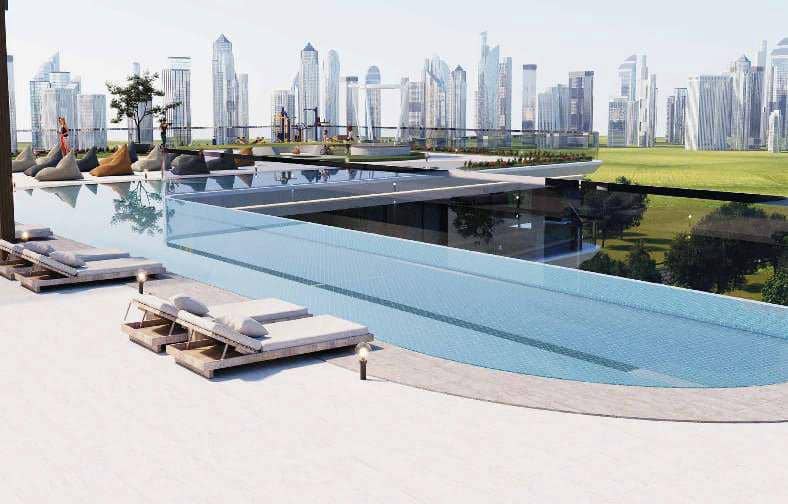 Residence Miami 2 with swimming pools and a green area close to Dubai Marina, Jumeriah Village Triangle, Dubai, UAE — photo 5