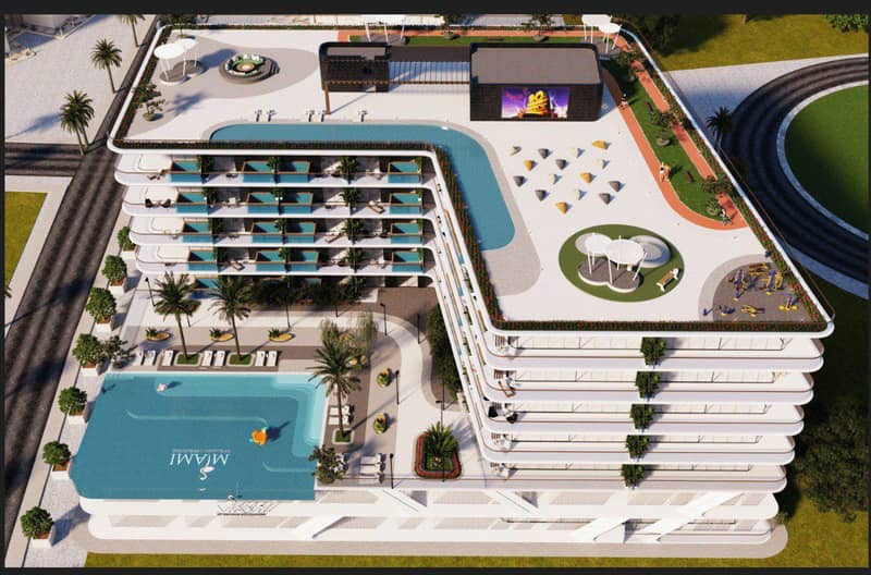 Residence Miami 2 with swimming pools and a green area close to Dubai Marina, Jumeriah Village Triangle, Dubai, UAE — photo 8