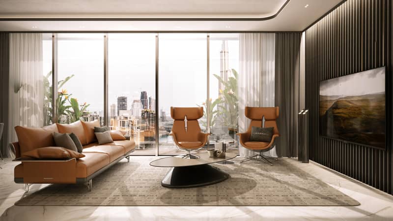 Элитный жилой комплекс PAGANI Tower с уникальным дизайном и видом на водный канал и небоскреб Бурдж-Халифа, Business Bay, Дубай, ОАЭ — фото 3