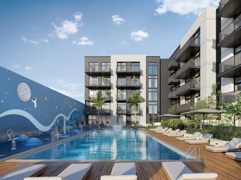 Современный жилой комплекс Belmont Residences в тихом и спокойном районе с парками и школами, JVT, Дубай, ОАЭ — фото 10