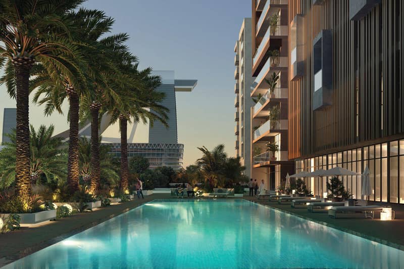 Жилой комплекс Riviera II с бассейном и садом недалеко от пляжа и гольф-клуба, в районе MBR City, ОАЭ — фото 10
