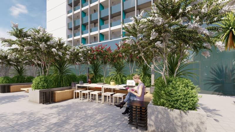 UPSIDE Living — furnished apartments in a new residence by SRG Holding with a swimming pool and conference rooms in the modern district of Business Bay, Dubai — photo 20