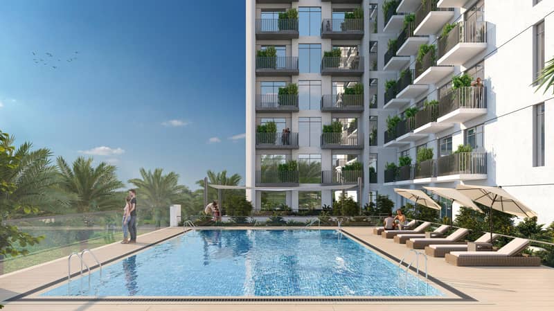 Modern residence Amber with swimming pools and restaurants near a highway and a metro station, Jebel Ali Village, Dubai, UAE — photo 2