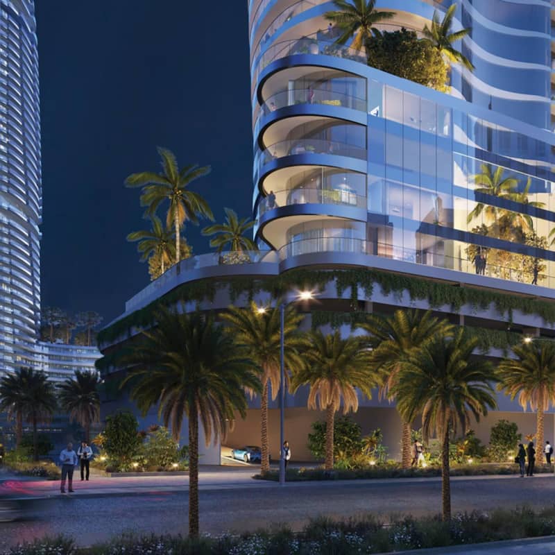 Canal Crown — residential complex by DAMAC with swimming pools, aqua fitness equipment and observation deck in Business Bay, Dubai — photo 8