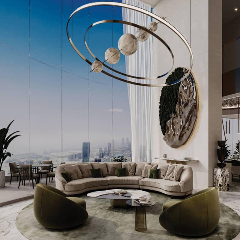 Canal Crown — residential complex by DAMAC with swimming pools, aqua fitness equipment and observation deck in Business Bay, Dubai — photo 6