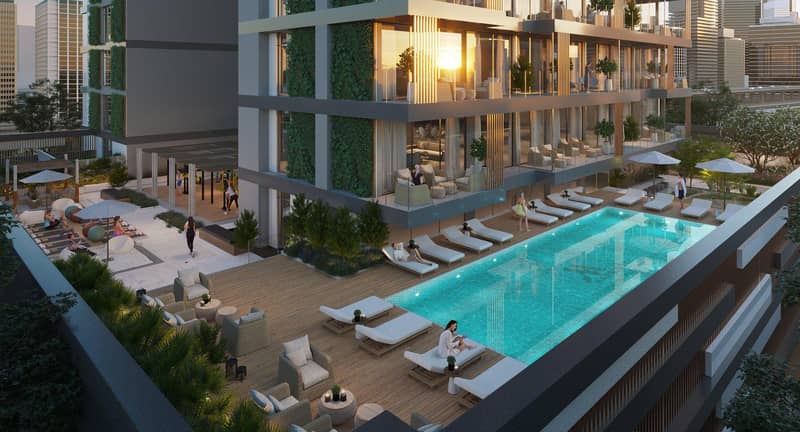New Mariott Residences with a swimming pool and a restaurant close to the canal and Jumeirah Beach, Business Bay, Dubai, UAE — photo 9