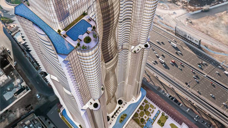 Высотная резиденция Al Habtoor Tower с бассейном и зоной отдыха, Business Bay, Дубай, ОАЭ — фото 2