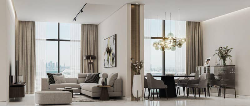 New high-rise residence 330 Riverside Crescent close to the international airport and the city center, Nad Al Sheba 1, Dubai, UAE — photo 4