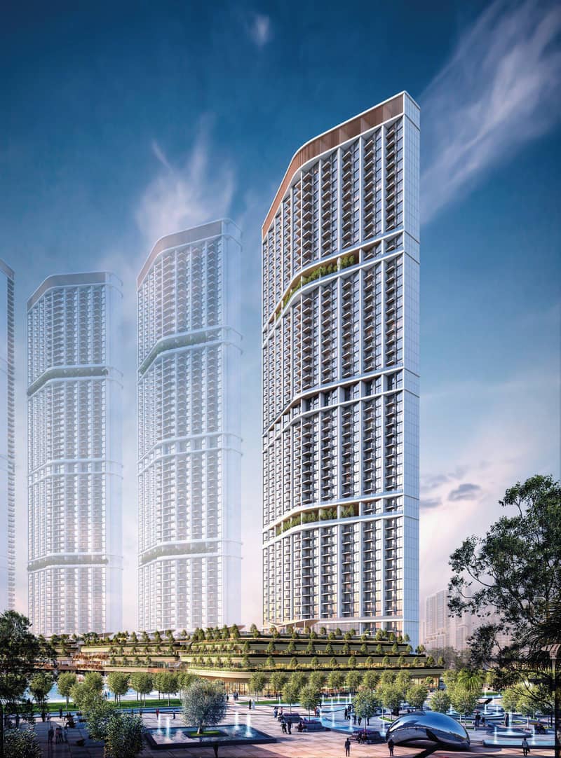 New high-rise residence 330 Riverside Crescent close to the international airport and the city center, Nad Al Sheba 1, Dubai, UAE — photo 2