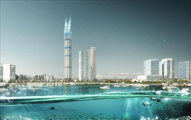 Burj Binghatti Jacob Residences — luxury high-rise residence with a swimming pool and a spa center near a yacht club in Business Bay, Dubai — photo 2