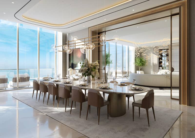 Эксклюзивные люксовые апартаменты Seahaven Sky c видом на пристань для яхт, море, острова, колесо обозрения, Dubai Marina, Дубай, ОАЭ — фото 16
