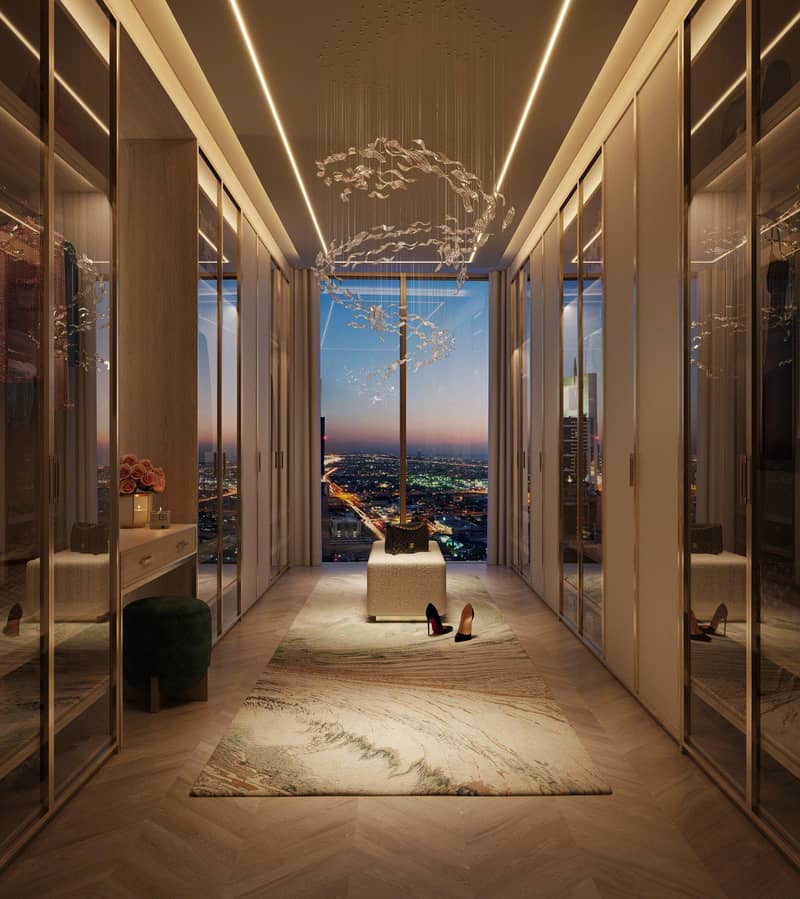 Эксклюзивные люксовые апартаменты Seahaven Sky c видом на пристань для яхт, море, острова, колесо обозрения, Dubai Marina, Дубай, ОАЭ — фото 22
