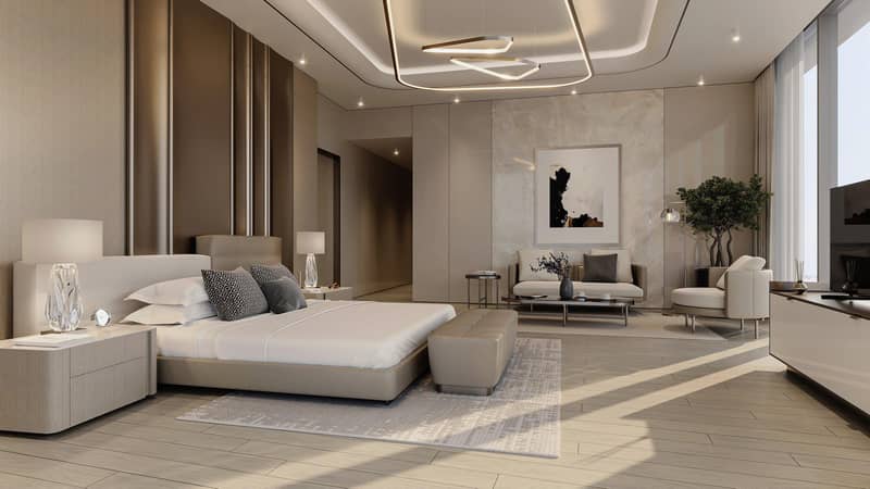 Эксклюзивные люксовые апартаменты Seahaven Sky c видом на пристань для яхт, море, острова, колесо обозрения, Dubai Marina, Дубай, ОАЭ — фото 11