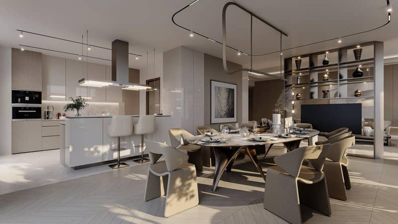 Эксклюзивные люксовые апартаменты Seahaven Sky c видом на пристань для яхт, море, острова, колесо обозрения, Dubai Marina, Дубай, ОАЭ — фото 8