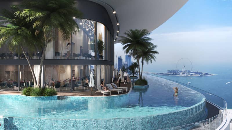 Эксклюзивные люксовые апартаменты Seahaven Sky c видом на пристань для яхт, море, острова, колесо обозрения, Dubai Marina, Дубай, ОАЭ — фото 3