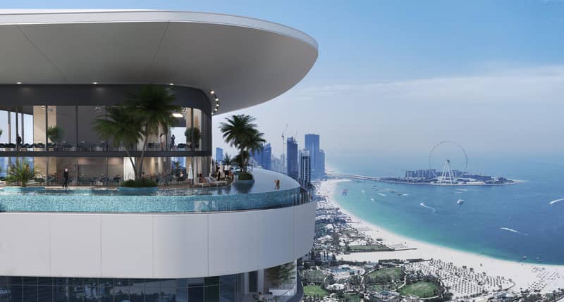 Эксклюзивные люксовые апартаменты Seahaven Sky c видом на пристань для яхт, море, острова, колесо обозрения, Dubai Marina, Дубай, ОАЭ — фото 2