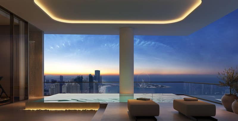 Эксклюзивные люксовые апартаменты Seahaven Sky c видом на пристань для яхт, море, острова, колесо обозрения, Dubai Marina, Дубай, ОАЭ — фото 4