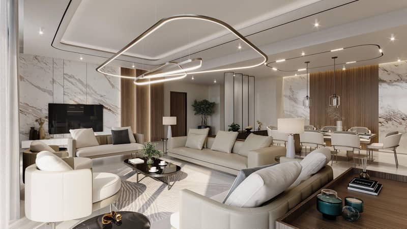 Эксклюзивные люксовые апартаменты Seahaven Sky c видом на пристань для яхт, море, острова, колесо обозрения, Dubai Marina, Дубай, ОАЭ — фото 10