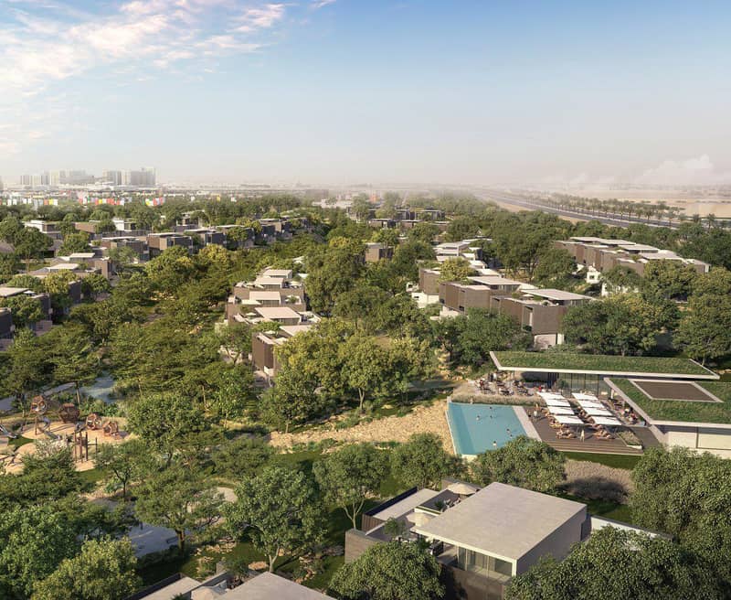 New complex of townhouses Shamsa with swimming pools and a nature reserve, Expo City, Dubai, UAE — photo 7