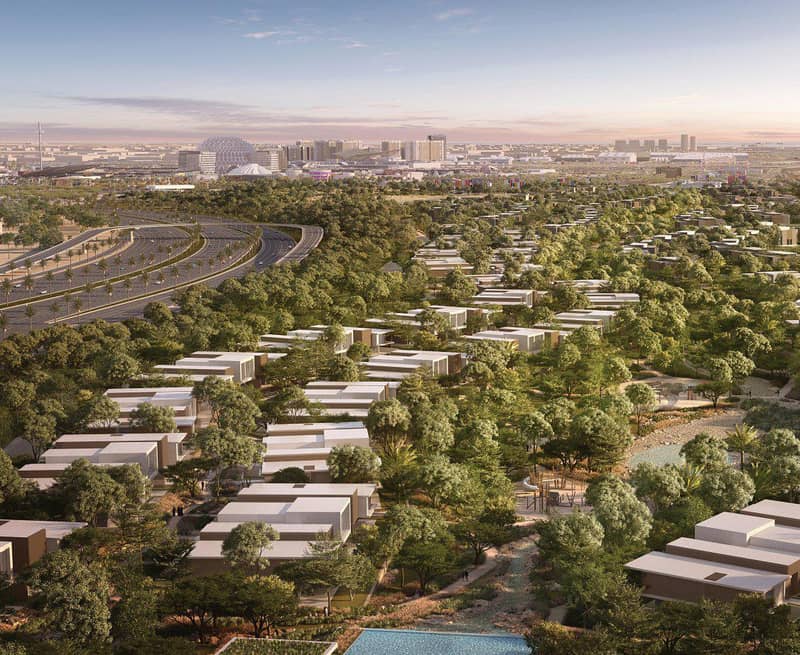 New complex of townhouses Shamsa with swimming pools and a nature reserve, Expo City, Dubai, UAE — photo 8