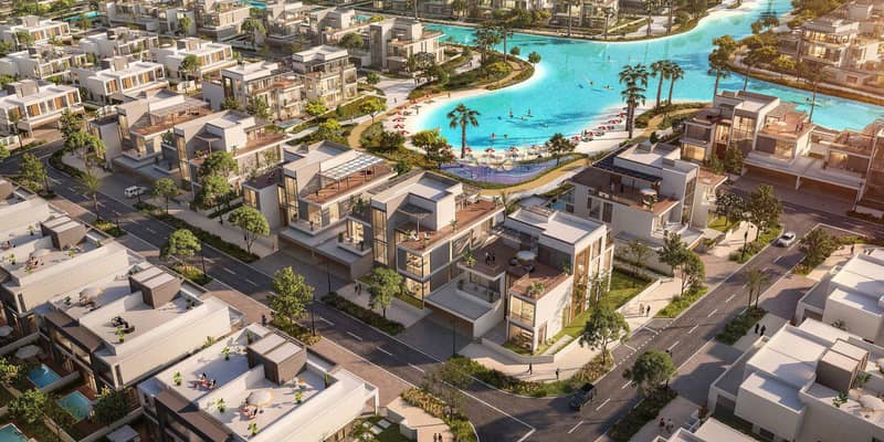 Новый комплекс вилл South Bay с лагунами, пляжами и торговым центром, Dubai South, ОАЭ — фото 17