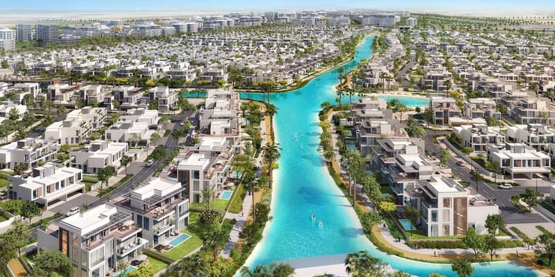 Новый комплекс вилл South Bay с лагунами, пляжами и торговым центром, Dubai South, ОАЭ — фото 19