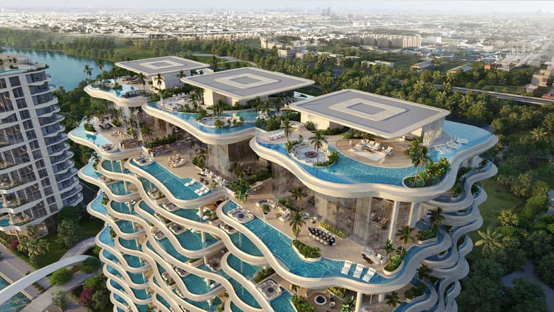 New luxury residence Casa Canal with a swimming pool, a spa center and around-the-clock security, Safa Park, Dubai, UAE — photo 4