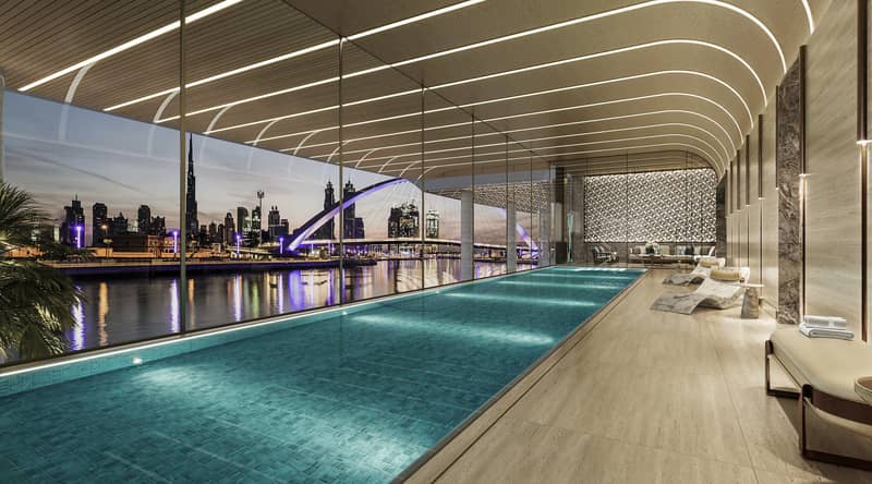 New luxury residence Casa Canal with a swimming pool, a spa center and around-the-clock security, Safa Park, Dubai, UAE — photo 21