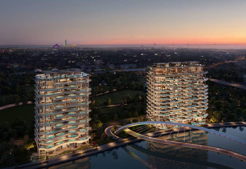 New luxury residence Casa Canal with a swimming pool, a spa center and around-the-clock security, Safa Park, Dubai, UAE — photo 7