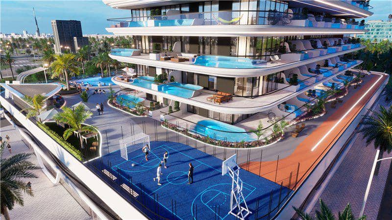 Новая резиденция Samana Portofino с бассейнами и зоной отдыха, Dubai Production City, Дубай, ОАЭ — фото 19