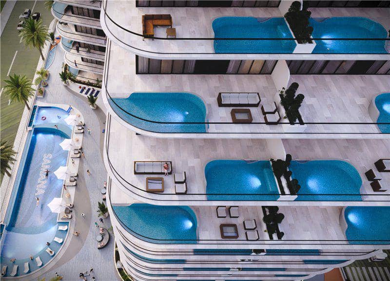 Новая резиденция Samana Portofino с бассейнами и зоной отдыха, Dubai Production City, Дубай, ОАЭ — фото 8