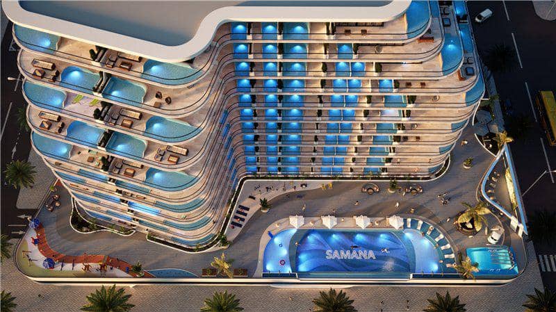Новая резиденция Samana Portofino с бассейнами и зоной отдыха, Dubai Production City, Дубай, ОАЭ — фото 22