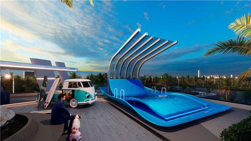Новая резиденция Samana Portofino с бассейнами и зоной отдыха, Dubai Production City, Дубай, ОАЭ — фото 15