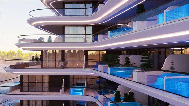 Новая резиденция Samana Portofino с бассейнами и зоной отдыха, Dubai Production City, Дубай, ОАЭ — фото 9
