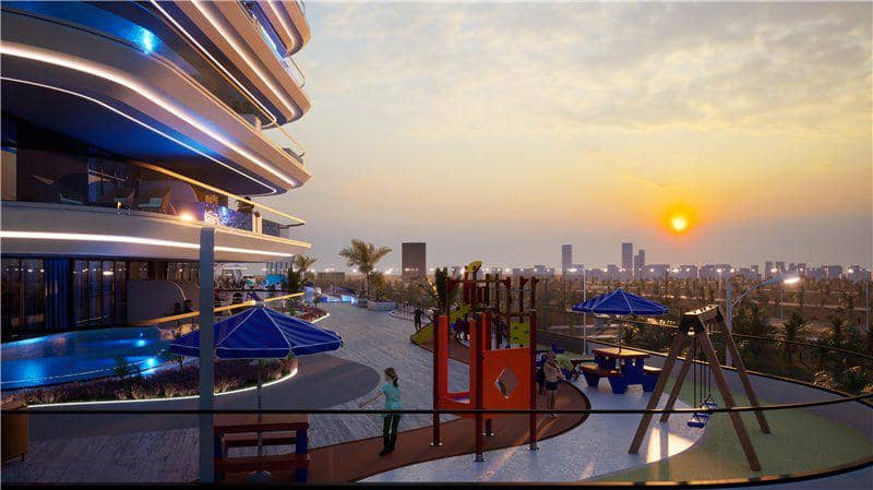 Новая резиденция Samana Portofino с бассейнами и зоной отдыха, Dubai Production City, Дубай, ОАЭ — фото 16