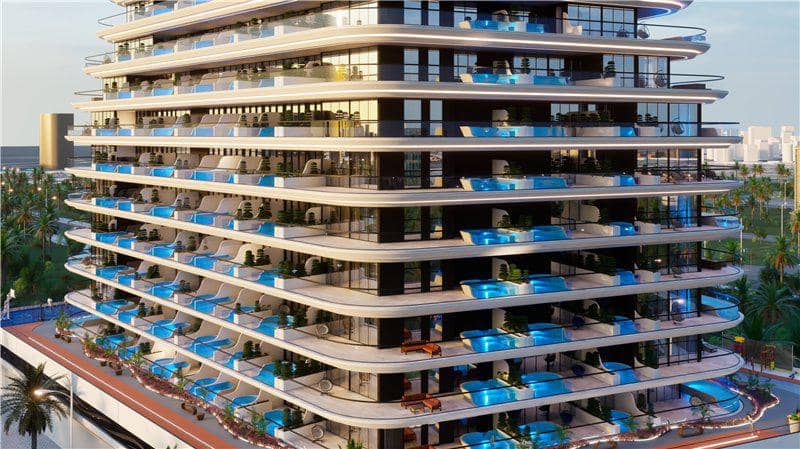 Новая резиденция Samana Portofino с бассейнами и зоной отдыха, Dubai Production City, Дубай, ОАЭ — фото 21