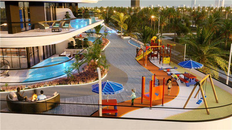 Новая резиденция Samana Portofino с бассейнами и зоной отдыха, Dubai Production City, Дубай, ОАЭ — фото 15