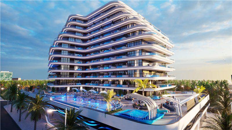 Новая резиденция Samana Portofino с бассейнами и зоной отдыха, Dubai Production City, Дубай, ОАЭ — фото 2