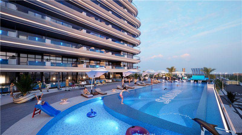 Новая резиденция Samana Portofino с бассейнами и зоной отдыха, Dubai Production City, Дубай, ОАЭ — фото 11