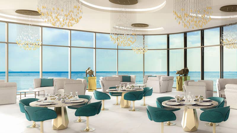 New high-rise residence Oceanz with a swimming pool, a spa center and a business center, Maritime City, Dubai, UAE — photo 10