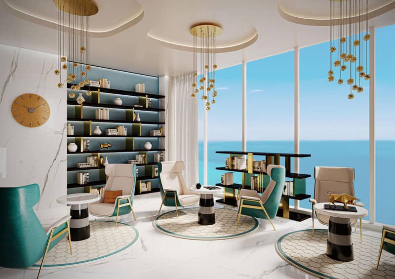 New high-rise residence Oceanz with a swimming pool, a spa center and a business center, Maritime City, Dubai, UAE — photo 11