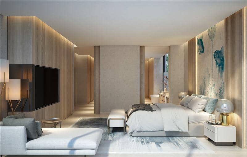 Новый комплекс вилл у воды с бассейном и видом на море Coral villas, Palm Jebel Ali, Дубай, ОАЭ — фото 24