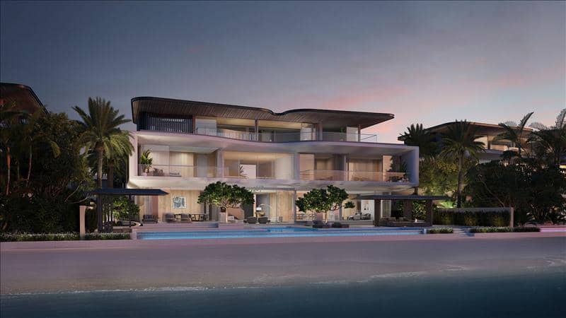 Новый комплекс вилл у воды с бассейном и видом на море Coral villas, Palm Jebel Ali, Дубай, ОАЭ — фото 37