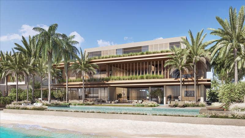 Новый комплекс вилл у воды с бассейном и видом на море Coral villas, Palm Jebel Ali, Дубай, ОАЭ — фото 5