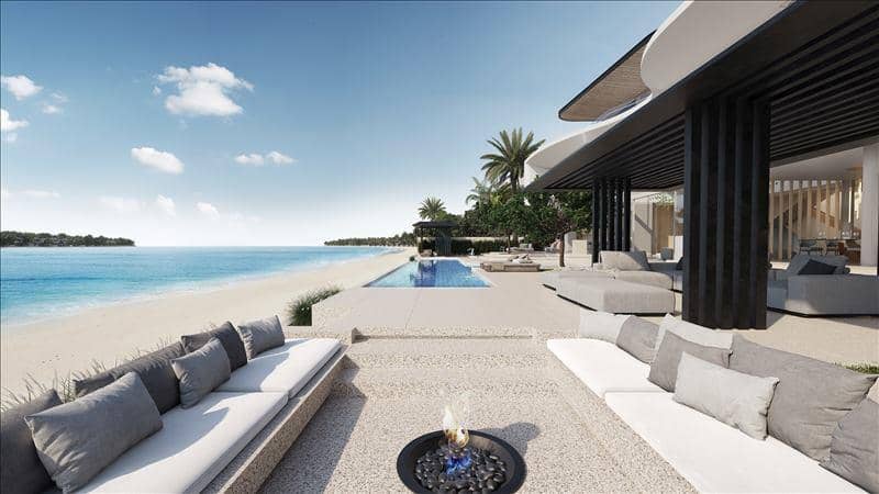 Новый комплекс вилл у воды с бассейном и видом на море Coral villas, Palm Jebel Ali, Дубай, ОАЭ — фото 33