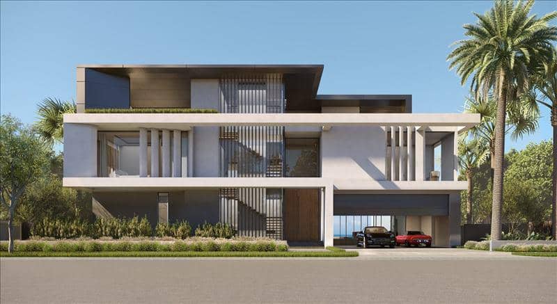 Новый комплекс вилл у воды с бассейном и видом на море Coral villas, Palm Jebel Ali, Дубай, ОАЭ — фото 41