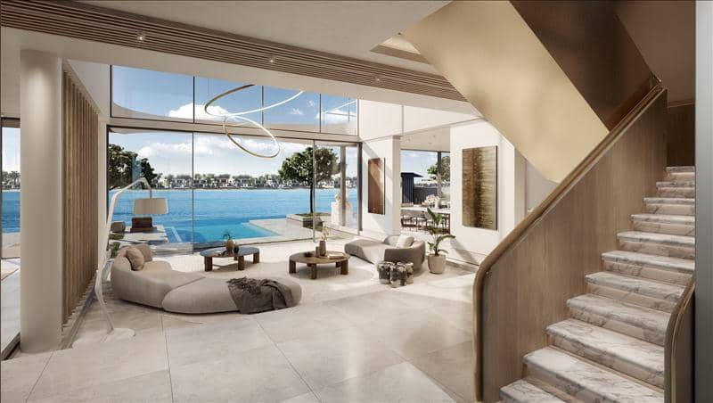 Новый комплекс вилл у воды с бассейном и видом на море Coral villas, Palm Jebel Ali, Дубай, ОАЭ — фото 6