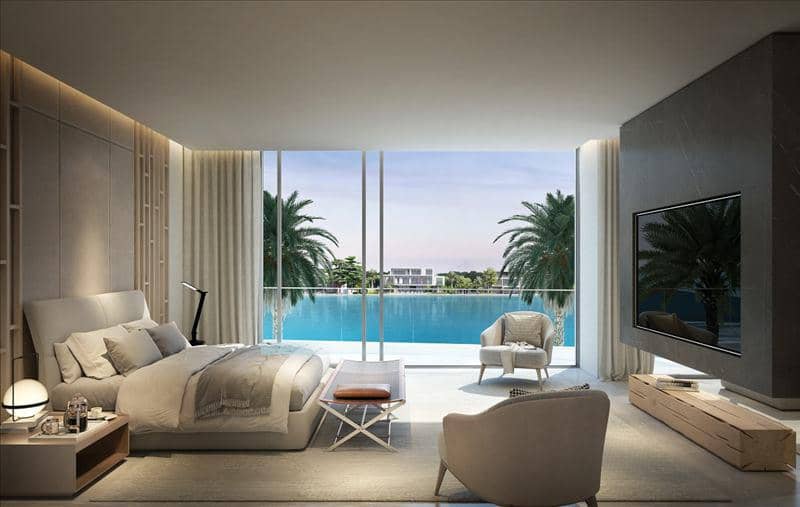 Новый комплекс вилл у воды с бассейном и видом на море Coral villas, Palm Jebel Ali, Дубай, ОАЭ — фото 16